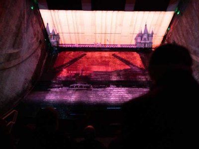GSMD's bascule Chamber event, lighting the subterranean bascule chambers
